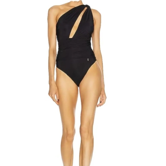 Saint Laurent One Shoulder One Piece Swimsuit - Picture 2 of 11